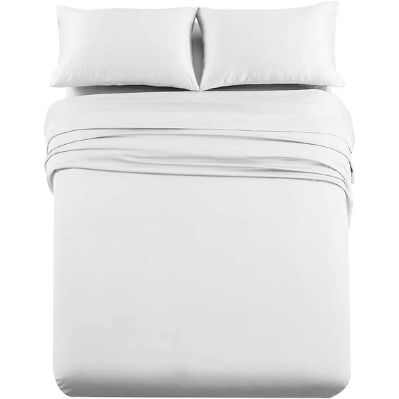 Sheetsnthings Oversized 22" Deep Pockets Cotton Sheet Set (King, White) Luxury and Heavy 1000 Thread Count Bed Sheets -Made in USA