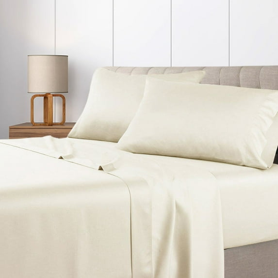 Sheetsnthings RV Sheet Set (RV King-Ivory) 100% Cotton 300 Thread Count 4pc Camper Sheets