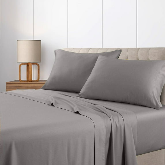 Sheetsnthings RV Sheet Set (Short Queen-Grey) 100% Cotton 300 Thread Count 4pc Camper Sheets
