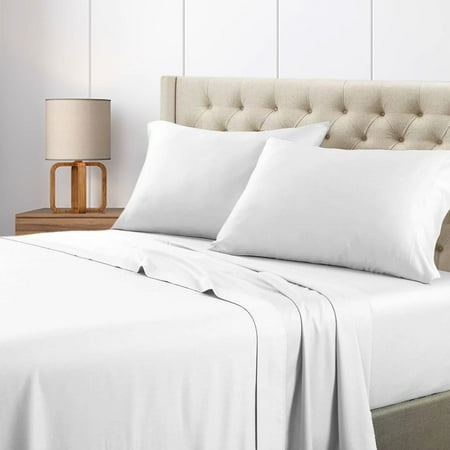 Sheetsnthings RV Sheet Set (Short Queen-White) 100% Cotton 300 Thread Count 4pc Camper Sheets