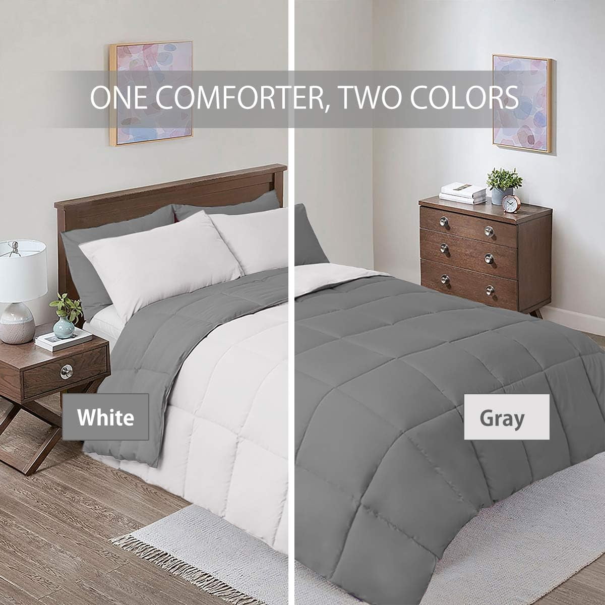 Sheetsnthings Reversible Down Alternative Comforter, Medium Warmth (49