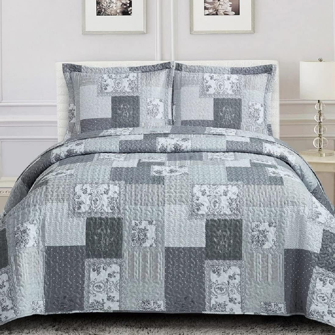 Sheetsnthings Rochelle Reversible Coverlet, Twin/Twin XL Oversized 2pc