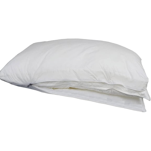 Sheetsnthings Soft Filling (2 in1) Pillow, Cotton Shell Cover Down Alternative Pillows, King Size