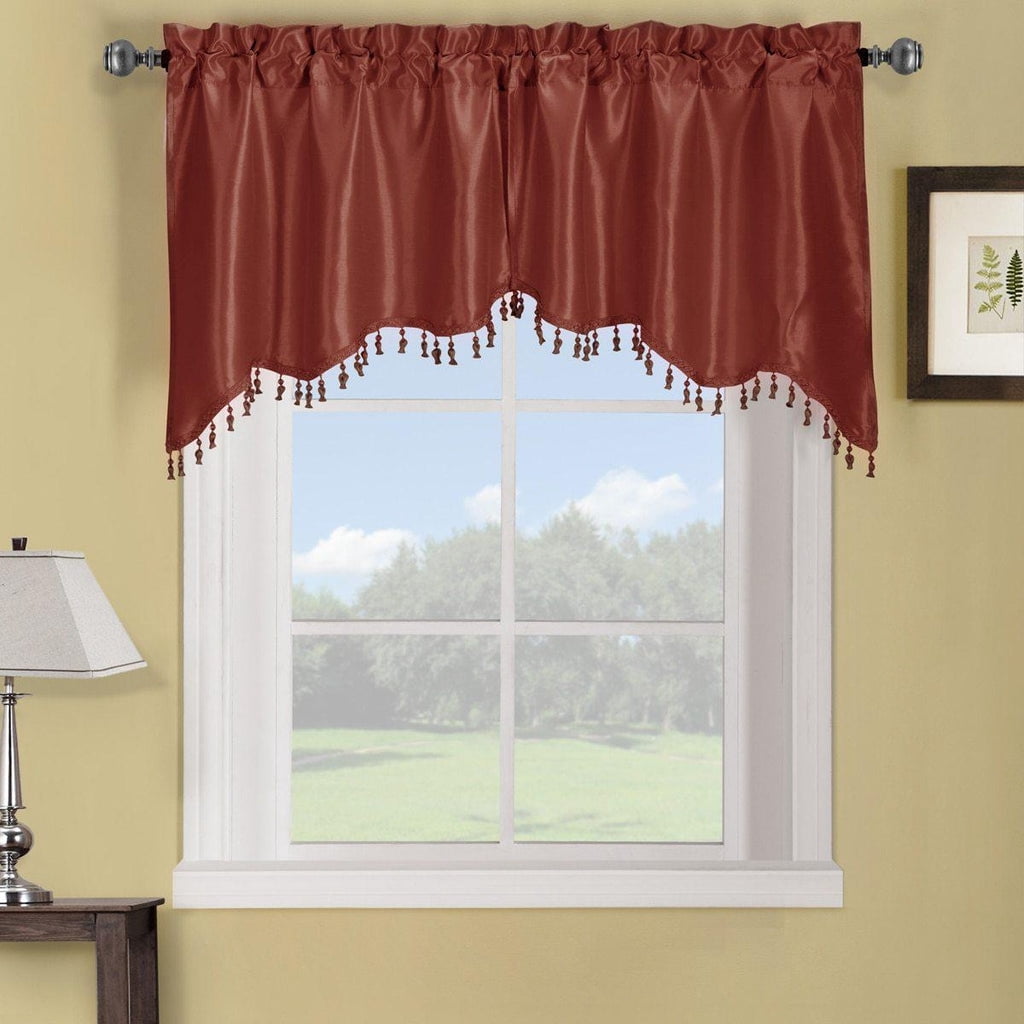 Sheetsnthings Soho Swag Decorative Trim Window Valance for Kitchen ...