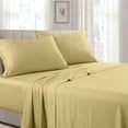 thumbnail image 1 of Sheetsnthings Solid 300 Thread Count, 100% Cotton 4PC Full Bed Sheets Set with Deep Pockets, Gold, 1 of 1