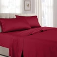 thumbnail image 1 of Sheetsnthings Solid 300 Thread Count, 100% Cotton 4PC King Bed Sheets Set with Deep Pockets, Burgundy, 1 of 1