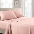 thumbnail image 1 of Sheetsnthings Solid 300 Thread Count, 100% Cotton 4PC Queen Bed Sheets Set with Deep Pockets, Blush, 1 of 1