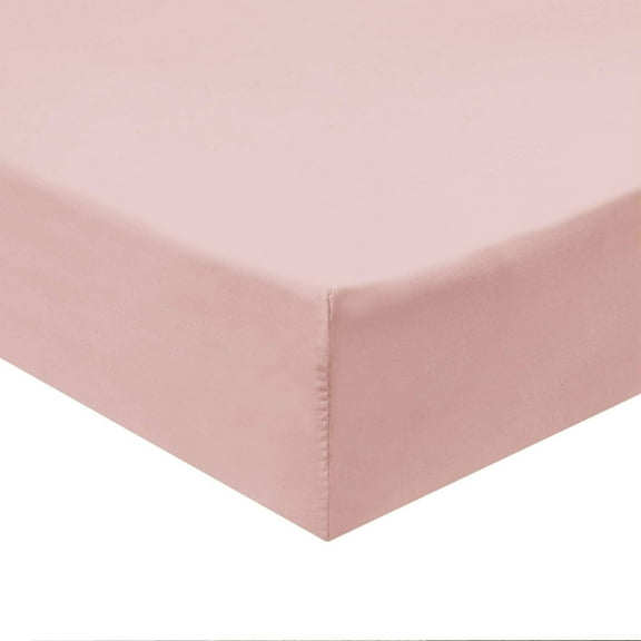 Sheetsnthings Solid 340-Thread-Count, 100-Percent Cotton Top Split California King (72-Inch Wide x 84-Inch Long) Fitted Sheet, Blush