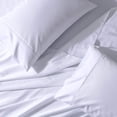 thumbnail image 1 of Sheetsnthings Solid 650 Thread Count Cotton Blend Queen Size Attached Water Bed Sheet Set (White) Wrinkle Resistant Waterbed Sheets, 1 of 1