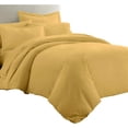 thumbnail image 1 of Sheetsnthings Solid Bamboo Viscose 7PC King Size Bedding Set-Duvet Cover and Shams with Bed Sheets, Gold, 1 of 1