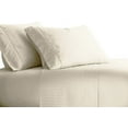 thumbnail image 1 of Sheetsnthings Striped 300 Thread Count, 100% Cotton 4PC King Bed Sheets Set with Deep Pockets, Ivory, 1 of 4