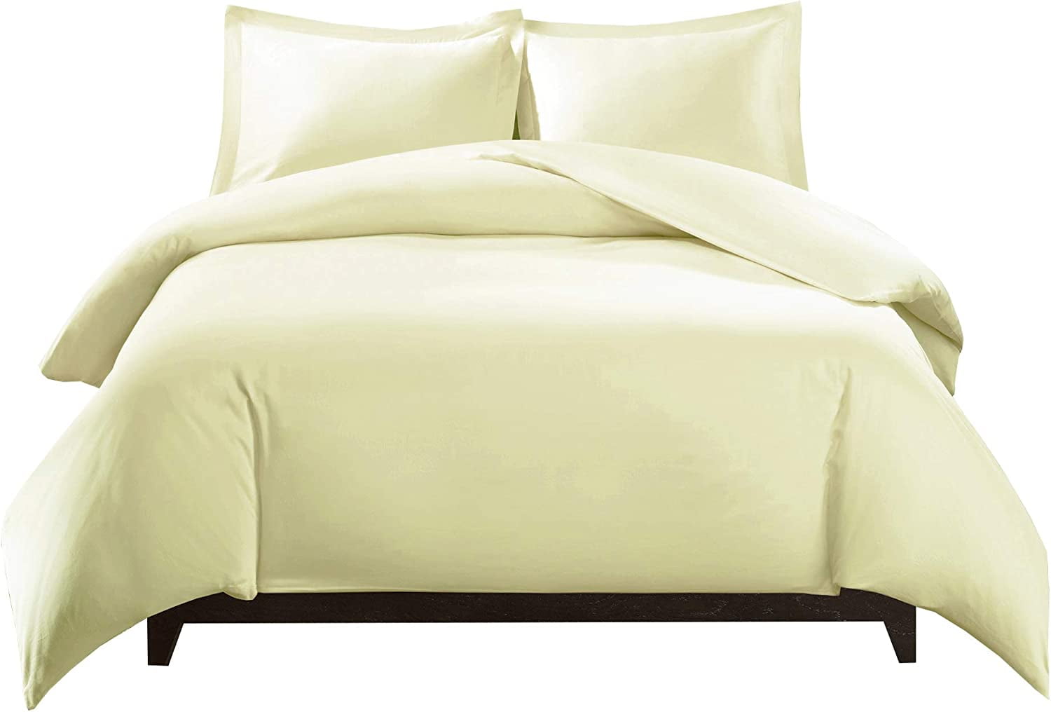 Sheetsnthings Viscose from Bamboo 4PC Bedding Set- Medium Weight Down Alternative Comforter and Duvet Cover with Shams (King/California King Beige)