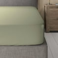 thumbnail image 1 of Sheetsnthings Viscose from Bamboo-Cotton Blended Fitted Sheet Only (King, Solid Sage) Silky Soft 16-Inch Deep Pocket Bottom Sheet, 1 of 2