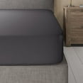 thumbnail image 1 of Sheetsnthings Viscose from Bamboo-Cotton Blended Fitted Sheet Only (Queen, Solid Charcoal) Silky Soft 16-Inch Deep Pocket Bottom Sheet, 1 of 2