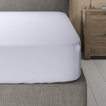 Sheetsnthings Viscose from Bamboo-Cotton Blended Fitted Sheet Only (Twin XL, Solid White) Silky Soft 16-Inch Deep Pocket Bottom Sheet