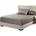 thumbnail image 1 of Sheetsnthings Viscose from Bamboo Fitted Bottom Sheet Only, Queen Size, Deep Pocket, Extremely Soft Sheets, Solid Grey, 1 of 2