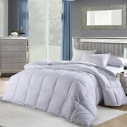 Sheetsnthings White Down Alternative Heavy Weight Dobby Checkered Comforter/85-Ounces of Fill, Full-Queen 90x90 Soft and Fluffy Hotel Style Duvet Insert or Comforter with Corner Ties