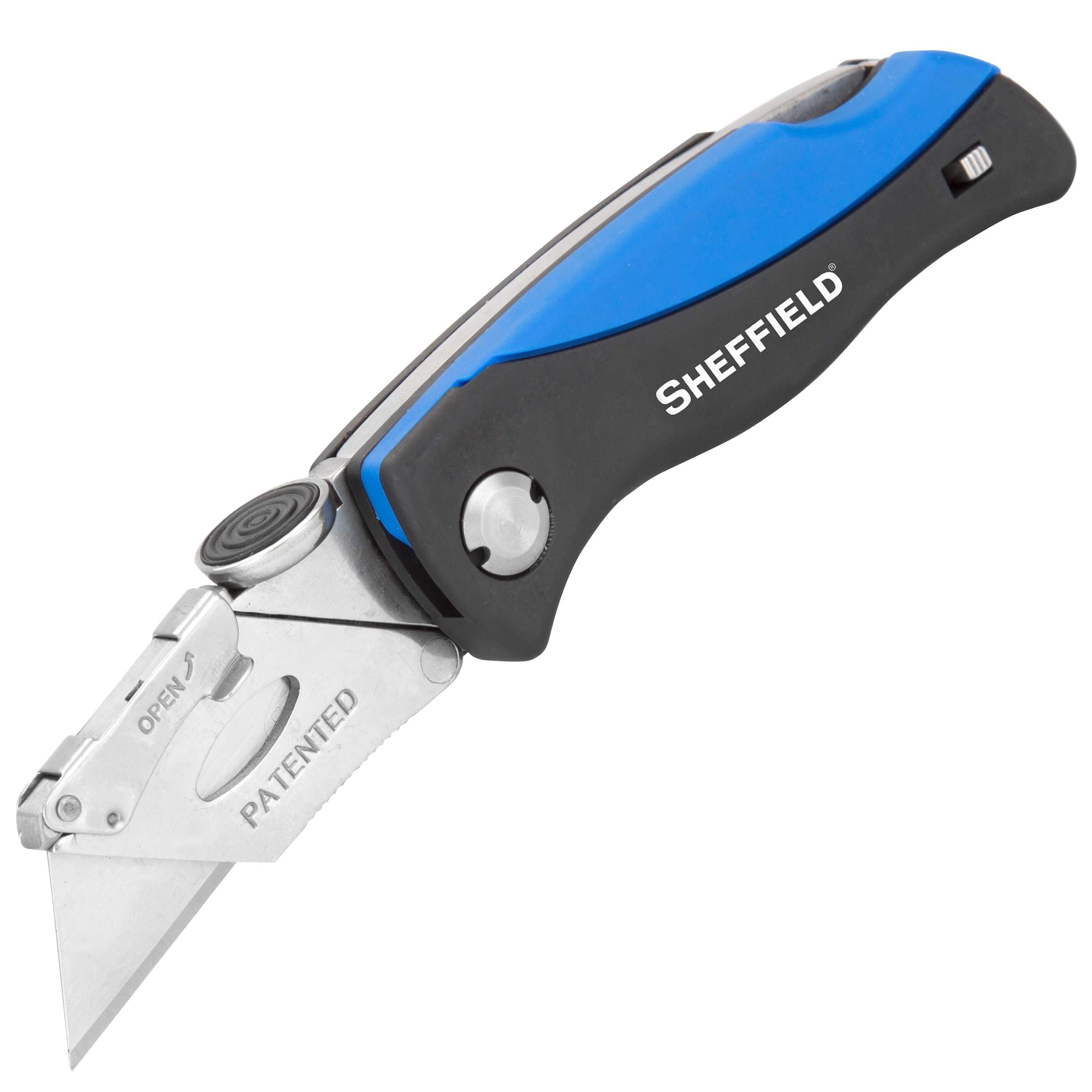 Sheffield Quick Change Folding Utility Knife, 6 inch, Blue
