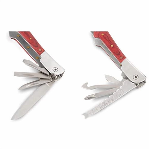 Sheffield 12704 Dual Head 15-In-1 Multi Tool, Perfect Camping Gadgets for Backpacking, EDC, hiking survival kit & more