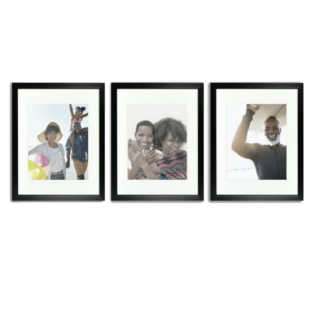 Sheffield Home 3 Piece Gallery Wall Frame Set, 11x14 in. Matted to 8x10