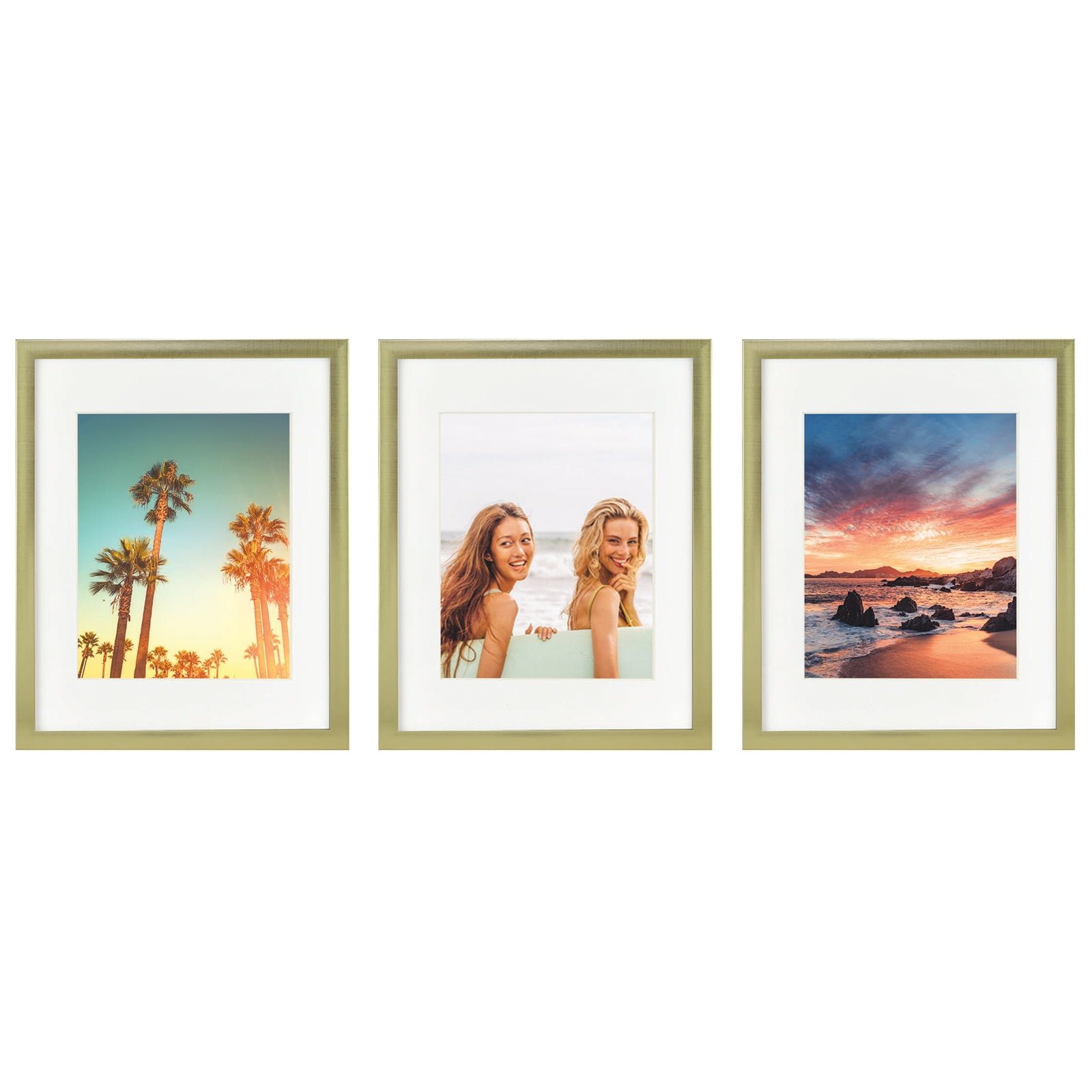 Sheffield Home 3 Piece Gallery Wall Frame Set, 11x14 in. Matted to 8x10
