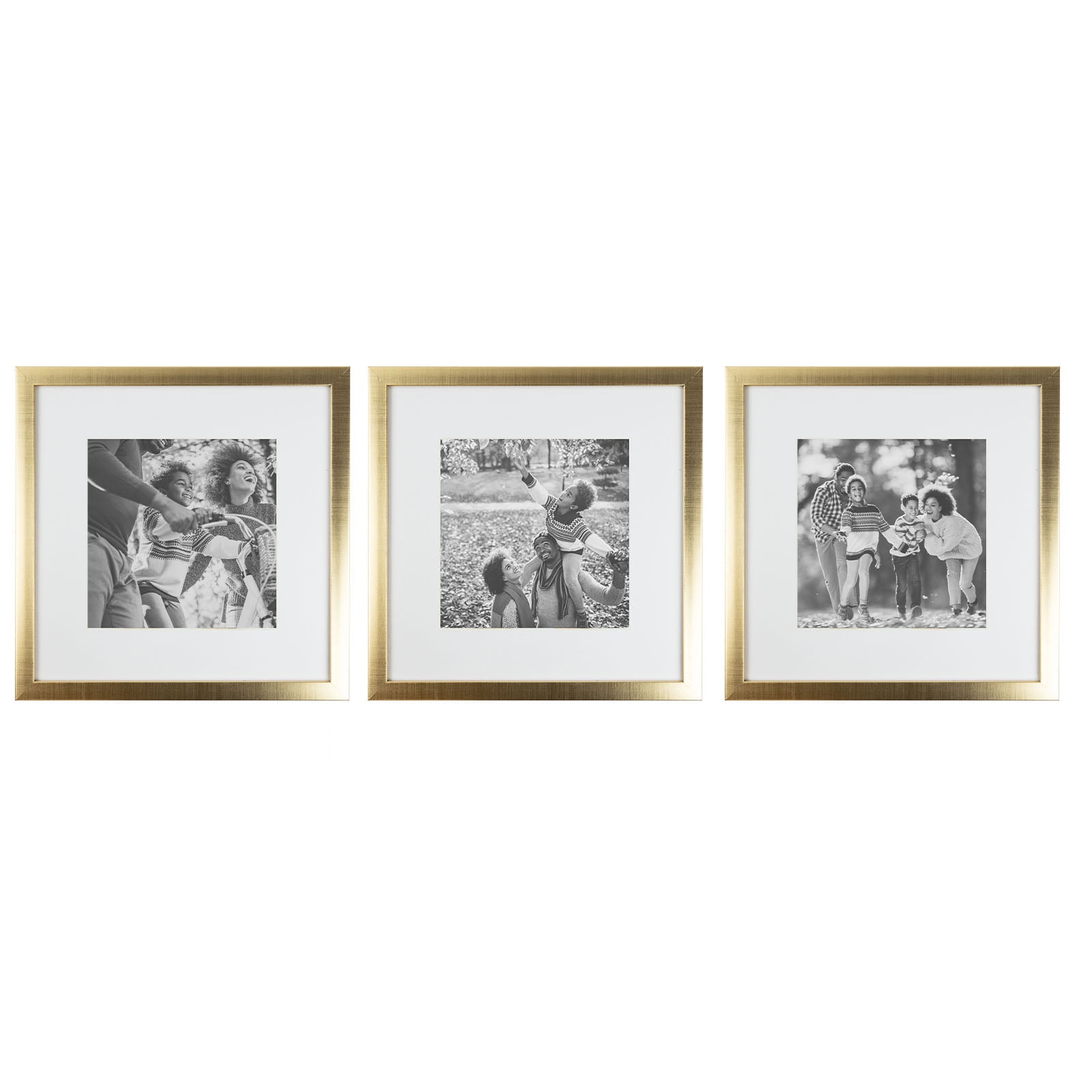 Sheffield Home 3 Piece Gallery Wall Frame Set, 12x12 in. Matted to 8x8