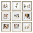thumbnail image 1 of Sheffield Home 9 Piece Gallery Wall Frame Set, 12x12 in. Matted to 8x8 in. (Light Natural), 1 of 5