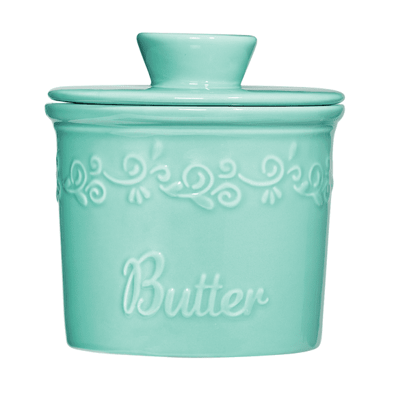 Sheffield Home French Butter Crock with Lid - Home Butter Dish for Countertop -