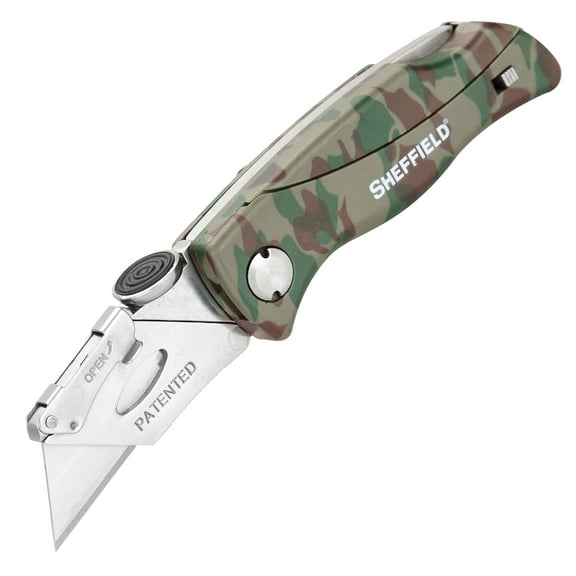 Sheffield Quick Change Folding Utility Knife, 6.5 inch, Camo
