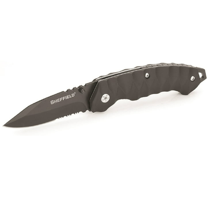 Sheffield Ramage Folding Knife in Black ABS Handle Plain - Walmart.com