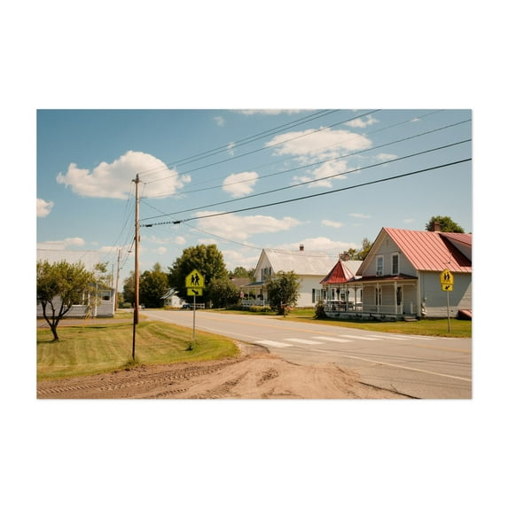 Sheffield - Sheffield Vermont Photography Rural Countryside Farmhouse Scenic Vintage Architecture Pastoral Unframed Wall Art Print 12 x 18 inches