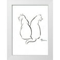 thumbnail image 1 of Shefranov, Olga 11x14 White Modern Wood Framed Museum Art Print Titled - Cat Outlines, 1 of 4