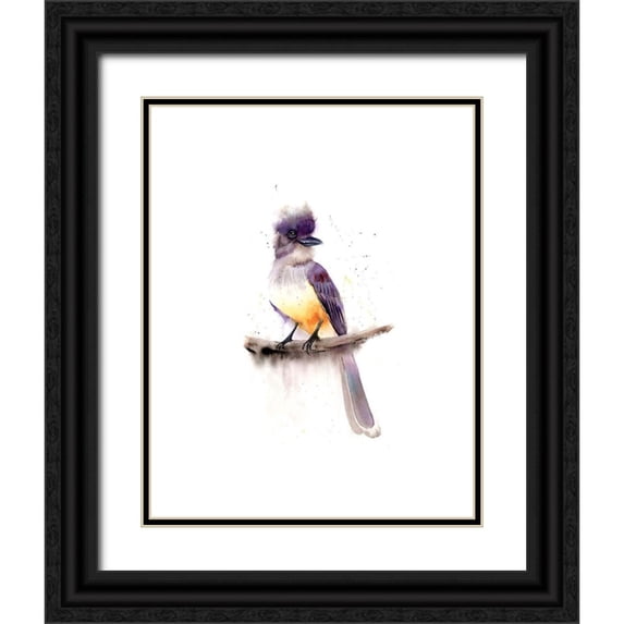 Shefranov, Olga 15x18 Black Ornate Wood Framed with Double Matting Museum Art Print Titled - Gray Bird