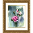 thumbnail image 1 of Shefranov, Olga 15x18 Gold Ornate Wood Framed with Double Matting Museum Art Print Titled - Pink Roses, 1 of 4