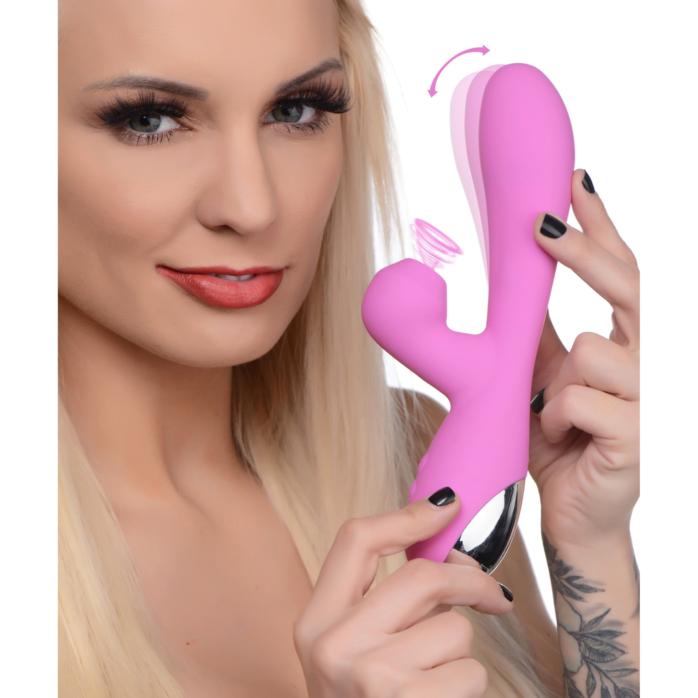 Shegasm 5 Star Rabbit 7X Come Hither Rabbit Vibrator, Pink - Walmart.com
