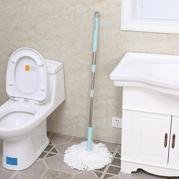 Sheghy 2024 Home Essentials Self Wringing Mop For Floor Cleaning Reusable , Easy Squeezed Twisting Mop With 52.3 Inches Long Handle And Top Scouring Pad, Wet Mops,Fresh Home Picks