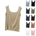 thumbnail image 1 of Sheghy Cotton Tank Top Women Plus Size 100%Cotton Modal Layering Tank, Crew Neck Sleeveless Basic Inner Wear Top Gray M, 1 of 5
