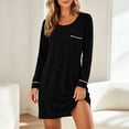 thumbnail image 1 of Sheghy Fall Long Sleeve Relaxed Flowy Maxi Long Dresses for Women Black, 1 of 7