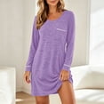 thumbnail image 1 of Sheghy Fall Long Sleeve Relaxed Flowy Maxi Long Dresses for Women Purple, 1 of 7