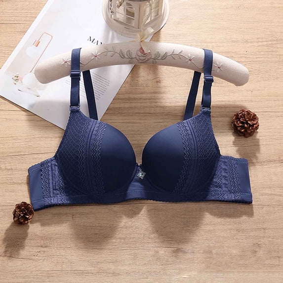 Sheghy Ice Silk Sleep Bra-Wireless Comfort Support/Womens Bras,Dark Blue