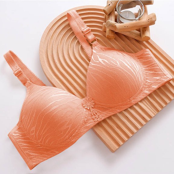 Sheghy Ladies Sports Bras Clearance Women's B Cup Lace Back Closure Adjustable Shoulder Strap Thin Breathable Comfortable Wire-Free Bra,Khaki 38/85B