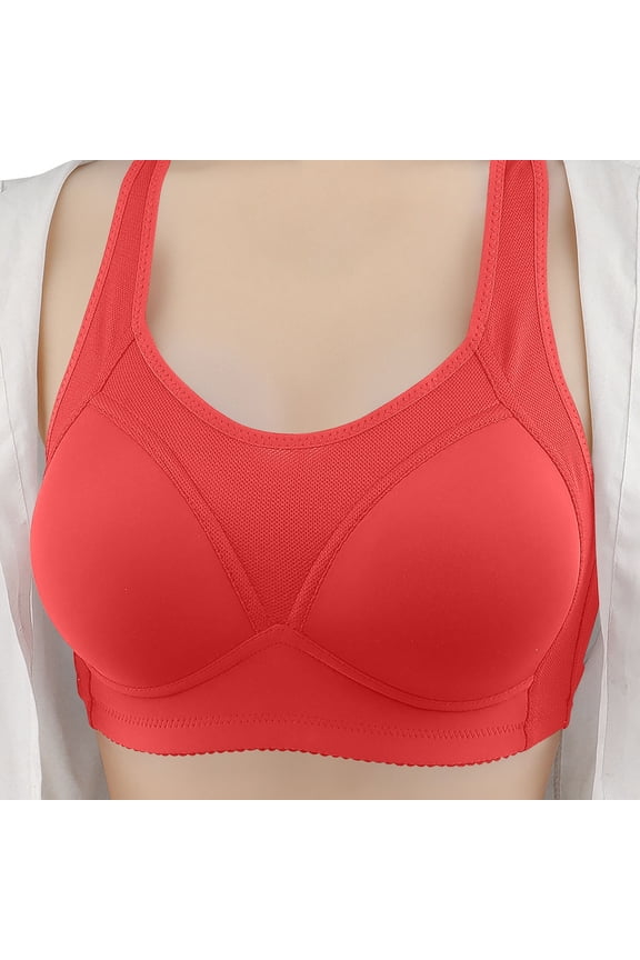 Massage Bra-Front Hook Wireless Comfort/Bras Plus Size,Red