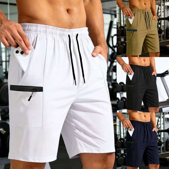 Sheghy Mens Cargo Shorts 100%Cotton Men's Summer Fashion Casual Soft Comfortable Loose Five-Point Shorts