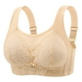 thumbnail image 1 of Sheghy Plus Size Lace Embroidered Wireless Bra-Breathable Thin Comfort Bralette for Everyday Wear/Sport Bras Plus Size,Beige, 1 of 5