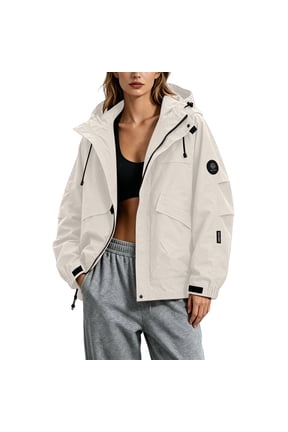 Plus Size Womens Hooded Loose‑Fit Mountaineering Parka‑Style Jacket for Field Outdoor Excursions