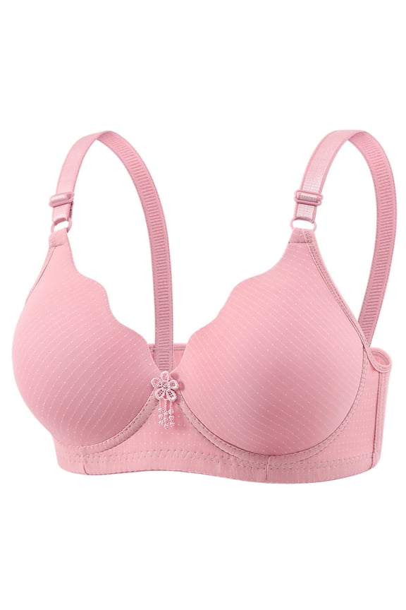 Sport Bras High Support Plus Size Women's D/DD Cup Wire-Free Push-Up Bra - Breathable Comfortable Everyday Lace underwear,Pink L