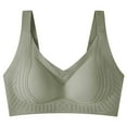 thumbnail image 1 of Sheghy Sport Bras Plus Size Women's Seamless Gather Wire-Free Bra,Green XXL, 1 of 2
