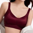 thumbnail image 1 of Sheghy Supportive Everyday Bras Women's B Cup Lace Back Closure Adjustable Shoulder Strap Thin Breathable Comfortable Wire-Free Bra,Red XXL, 1 of 7