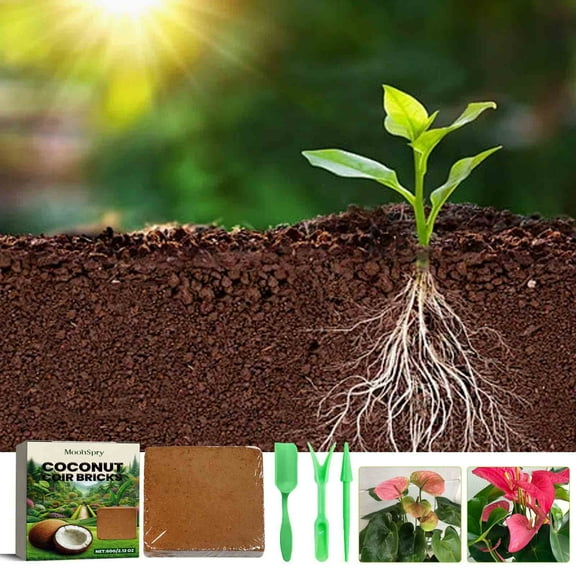 Sheghy Welcome Home Decorations Plant Coir Fiber Bricks Plant Cultivation Growing Nutrient Dirt Potting Grass Flower Fertilizer.