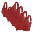 thumbnail image 1 of Sheghy Wireless Bralette-Plus Size Lace Comfort Everyday Bra/Sport Bras Plus Size,Red, 1 of 2
